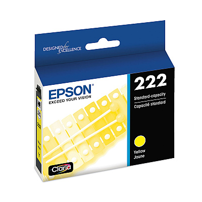Epson T222420S (T222) Claria Ink, 165 Page-Yield, Yellow