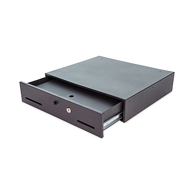 CONTROLTEK Metal Cash Drawer, Coin/Cash, 10 Compartments, 16 x 11.25 x 2.25, Black (CNK500122)