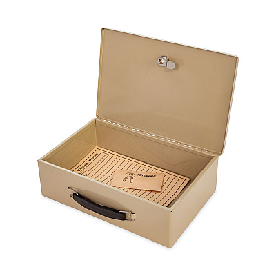 CONTROLTEK Heavy Duty Fire Retardant Box, 1 Compartment, 12.75 x 8.25 x 4, Sand (CNK500123)