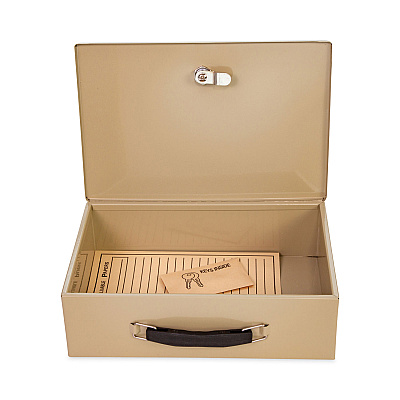 CONTROLTEK Heavy Duty Fire Retardant Box, 1 Compartment, 12.75 x 8.25 x 4, Sand (CNK500123)