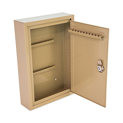 CONTROLTEK Key Lockable Key Cabinet, 30-Key, Metal, Sand, 8 x 2.63 x 12.13 (CNK500130)