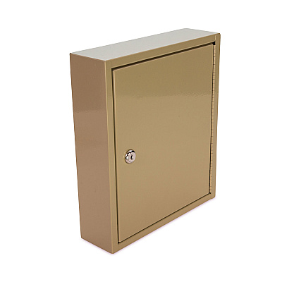CONTROLTEK Key Lockable Key Cabinet, 60-Key, Metal, Sand, 10.63 x 3 x 12.13 (CNK500131)