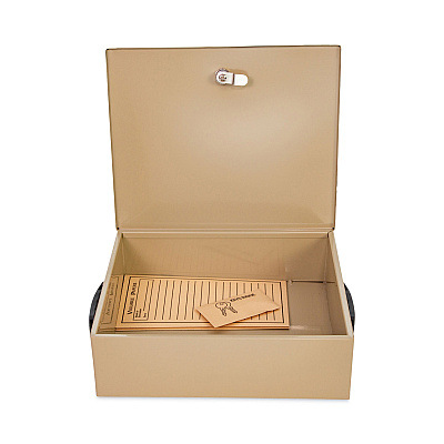 CONTROLTEK Jumbo Locking Cash Box, 1 Compartment, 14.38 x 11 x 4.13, Sand (CNK500134)