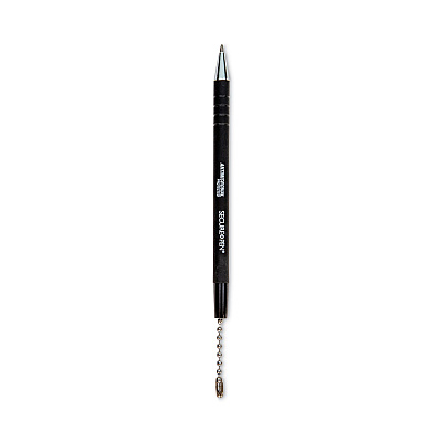 CONTROLTEK Antimicrobial Ballpoint Counter Pen, Medium, 1 mm, Black Ink, Black (CNK555564)