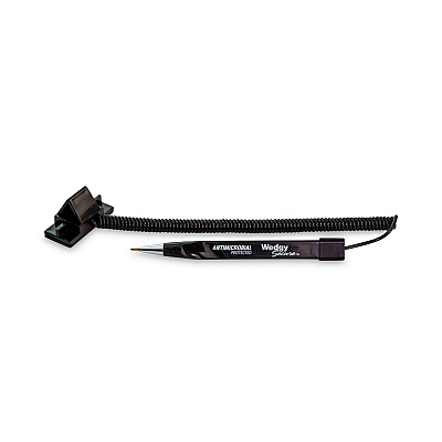 CONTROLTEK Wedgy Secure Antimicrobial Ballpoint Counter Pen, Fine 0.5 mm, Black Ink, Black (CNK555567)