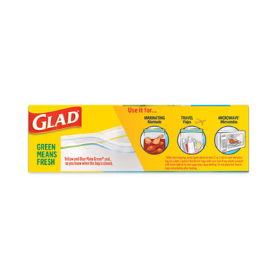 Glad Food Storage Bags, Snack, 3.25" x 6.63" x 9.31", Clear, 50 Bags/Box, 12 Boxes/Carton (CLO60741)