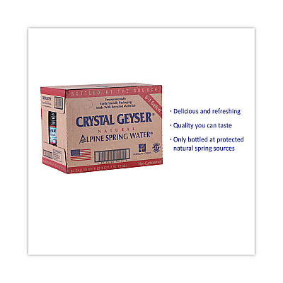 Crystal Geyser Alpine Spring Water, 1 Gal Bottle, 6/Carton (CGW12514CT)