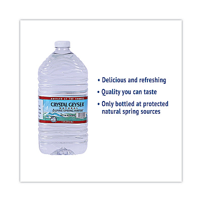 Crystal Geyser Alpine Spring Water, 1 Gal Bottle, 6/Carton (CGW12514CT)