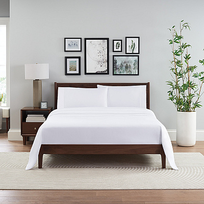 Aston & Arden Bamboo Sheet Set Cali-king Whisper White, 4 Piece Set (P-SS-BBCALKG-WH)