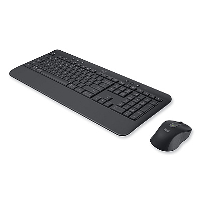 Logitech Signature MK650 Wireless Keyboard and Mouse Combo for Business, 2.4 GHz Frequency/32 ft Wireless Range, Graphite (LOG920010909)