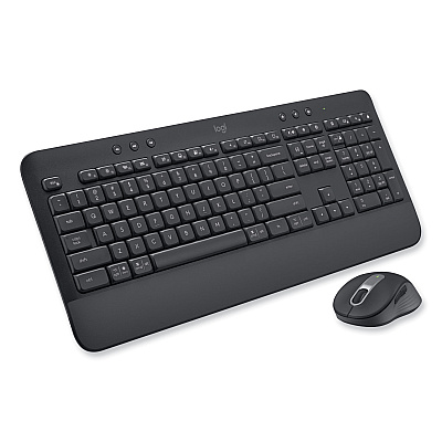 Logitech Signature MK650 Wireless Keyboard and Mouse Combo for Business, 2.4 GHz Frequency/32 ft Wireless Range, Graphite (LOG920010909)
