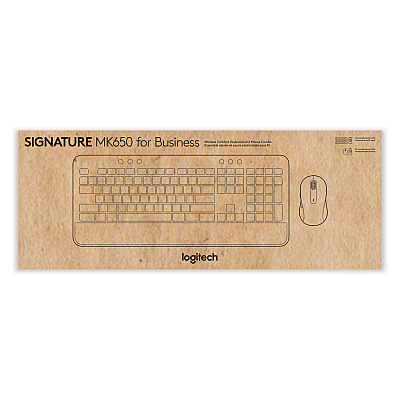 Logitech Signature MK650 Wireless Keyboard and Mouse Combo for Business, 2.4 GHz Frequency/32 ft Wireless Range, Graphite (LOG920010909)
