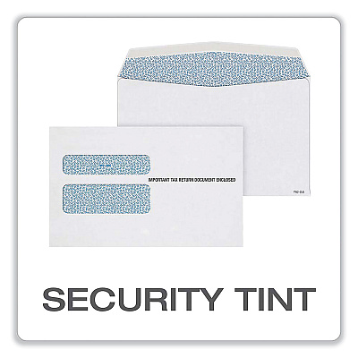 Adams W-2 Gummed Seal Double-Window Envelopes, Commercial Flap, Gummed Closure, 5.63 x 9, White, 24/Pack (TOP2219LSR)