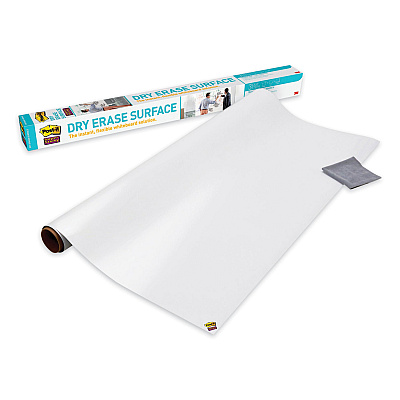 Post-it Dry Erase Surface with Adhesive Backing, 96 x 48, White Surface (MMMDEF8X4)