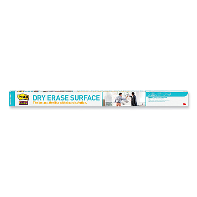 Post-it Dry Erase Surface with Adhesive Backing, 96 x 48, White Surface (MMMDEF8X4)