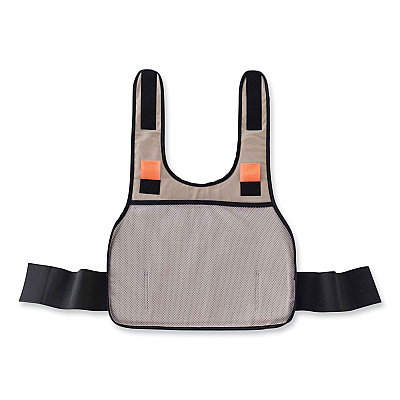 ergodyne Chill-Its 6235 Standard Phase Change Cooling Vest, Cotton, Small/Medium, Khaki (EGO12002)