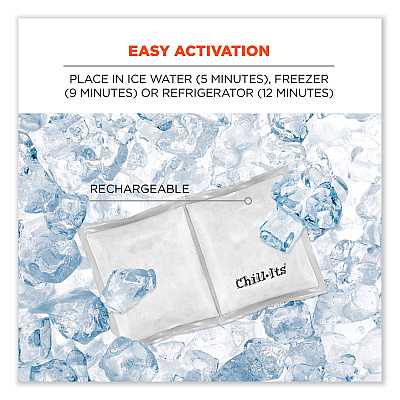 ergodyne Chill-Its 6283 Rechargeable Phase Change Ice Pack, 3 x 6 (EGO12213)