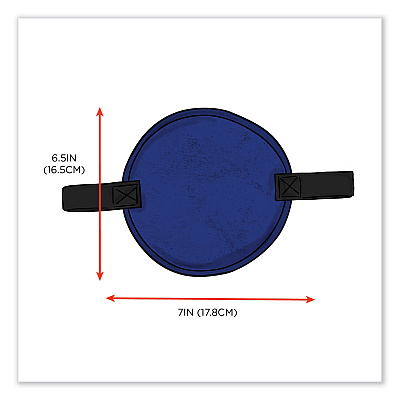 ergodyne Chill-Its 6715 Hard Hat Cooling Pad - Polymers, 7 x 6.5, Blue (EGO12337)