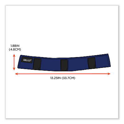ergodyne Chill-Its 6716 Cooling Hard Hat Liner - Polymers, 13.25 x 1.88, Blue (EGO12338)