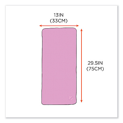 ergodyne Chill-Its 6602 Evaporative PVA Cooling Towel, 29.5 x 13, One Size Fits Most, PVA, Pink (EGO12442)