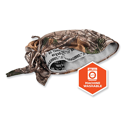 ergodyne Chill-Its 6615 High-Performance Bandana Doo Rag with Terry Cloth Sweatband, One Size Fits Most, RealTree Xtra (EGO12475)