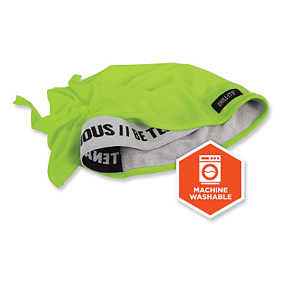 ergodyne Chill-Its 6615 High-Performance Bandana Doo Rag with Terry Cloth Sweatband, One Size Fits Most, Lime (EGO12476)