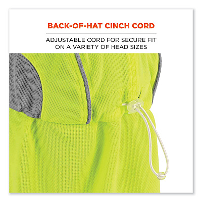 ergodyne Chill-Its 6650 High-Performance Hat Plus Neck Shade, Polyester, One Size Fits Most, Lime (EGO12520)