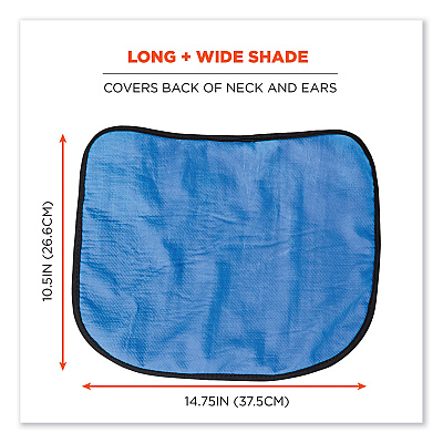 ergodyne Chill-Its 6670CT Cooling Hard Hat Neck Shade - PVA, 14.75 x 10.5, Lime (EGO12523)