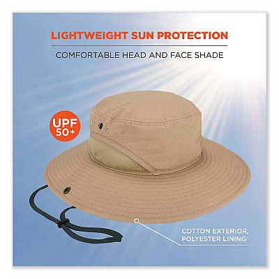 ergodyne Chill-Its 8936 Lightweight Mesh Paneling Ranger Hat, Large/X-Large, Khaki (EGO12599)