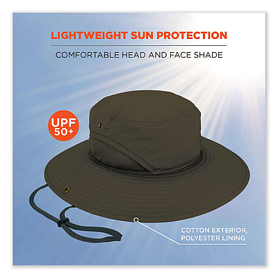 ergodyne Chill-Its 8936 Lightweight Mesh Paneling Ranger Hat, Small/Medium, Olive (EGO12602)