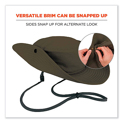 ergodyne Chill-Its 8936 Lightweight Mesh Paneling Ranger Hat, Large/X-Large, Olive (EGO12603)