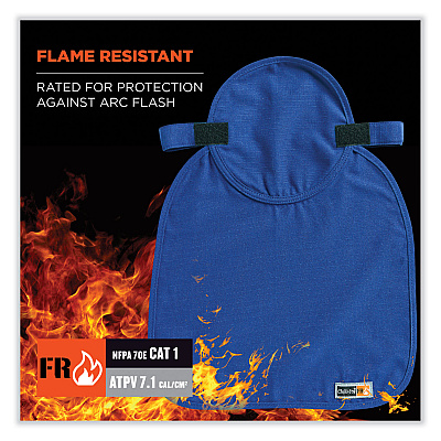 ergodyne Chill-Its 6717FR FR Cooling Hard Hat Pad and Neck Shade, 12.5 x 9.75, Blue (EGO12657)