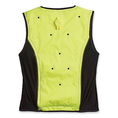 ergodyne Chill-Its 6685 Premium Dry Evaporative Cooling Vest with Zipper, Nylon, X-Large, Lime (EGO12675)