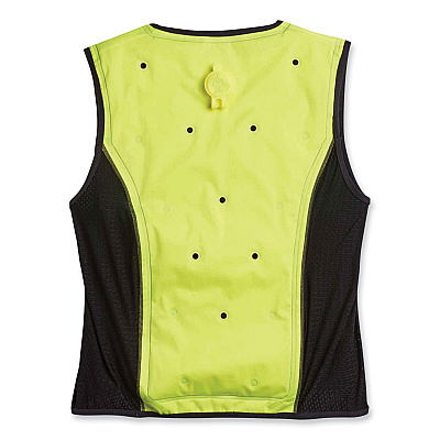 ergodyne Chill-Its 6685 Premium Dry Evaporative Cooling Vest with Zipper, Nylon, 3X-Large, Lime (EGO12677)