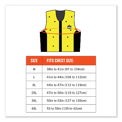ergodyne Chill-Its 6685 Premium Dry Evaporative Cooling Vest with Zipper, Nylon, 3X-Large, Lime (EGO12677)
