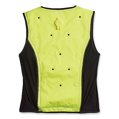 ergodyne Chill-Its 6685 Premium Dry Evaporative Cooling Vest with Zipper, Nylon, 4X-Large, Lime (EGO12678)
