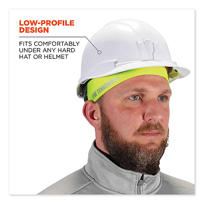 ergodyne Chill-Its 6632 Performance Knit Cooling Skull Cap, Polyester/Spandex, One Size Fits Most, Lime (EGO12687)