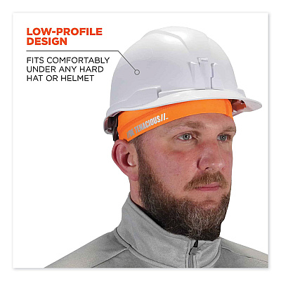 ergodyne Chill-Its 6632 Performance Knit Cooling Skull Cap, Polyester/Spandex, One Size Fits Most, Orange (EGO12688)