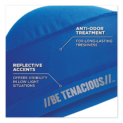 ergodyne Chill-Its 6632 Performance Knit Cooling Skull Cap, Polyester/Spandex, One Size Fits Most, Blue (EGO12689)