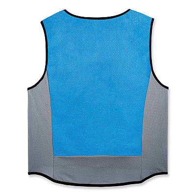 ergodyne Chill-Its 6667 Wet Evaporative PVA Cooling Vest with Zipper, PVA, Large, Blue (EGO12694)