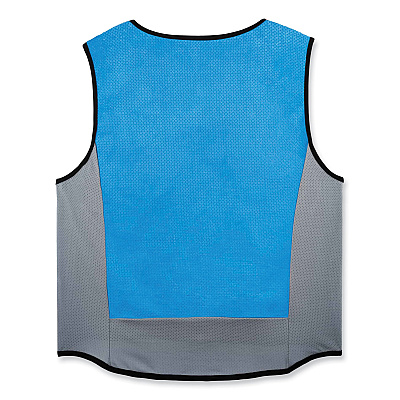 ergodyne Chill-Its 6667 Wet Evaporative PVA Cooling Vest with Zipper, PVA, 2X-Large, Blue (EGO12696)