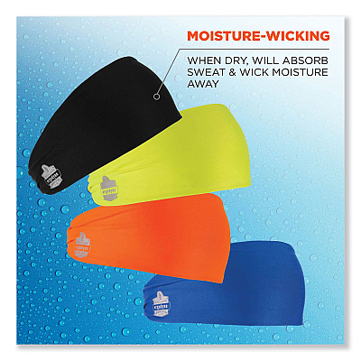 ergodyne Chill-Its 6634 Performance Knit Cooling Headband, Polyester/Spandex, One Size Fits Most, Blue (EGO12701)