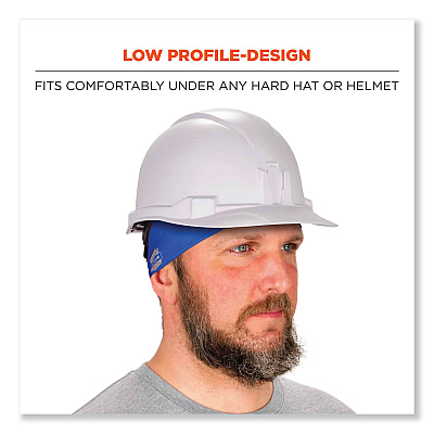 ergodyne Chill-Its 6634 Performance Knit Cooling Headband, Polyester/Spandex, One Size Fits Most, Blue (EGO12701)