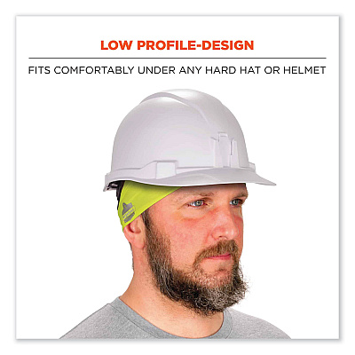 ergodyne Chill-Its 6634 Performance Knit Cooling Headband, Polyester/Spandex, One Size Fits Most, Lime (EGO12703)