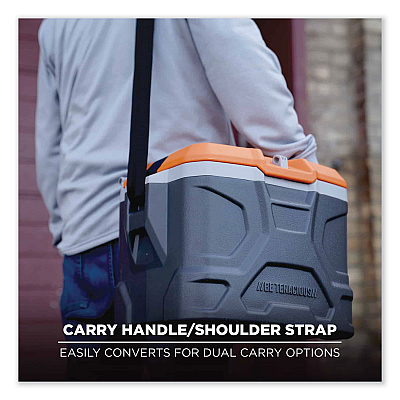 ergodyne Chill-Its 5170 17-Quart Industrial Hard Sided Cooler, Orange/Gray (EGO13170)