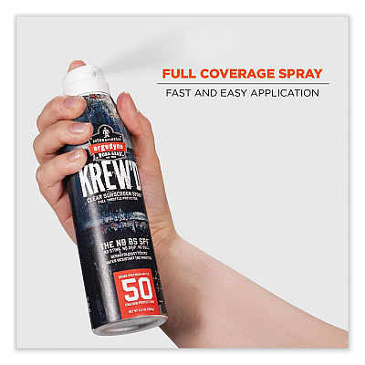 ergodyne Krewd 6353 SPF 50 Sunscreen Spray, 5.5 oz Can (EGO16633)