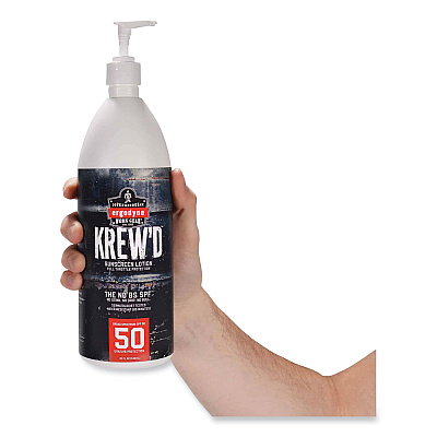 ergodyne Krewd 6355 SPF 50 Sunscreen Lotion, 32 oz Pump Bottle (EGO16635)