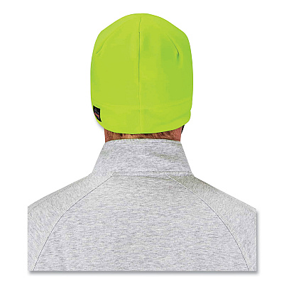 ergodyne N-Ferno 6804 Skull Cap Winter Hat with LED Lights, One Size Fits Mosts, Lime (EGO16802)