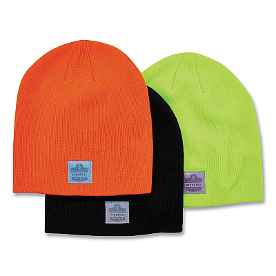 ergodyne N-Ferno 6812 Rib Knit Beanie, One Size Fits Most, Black (EGO16812)