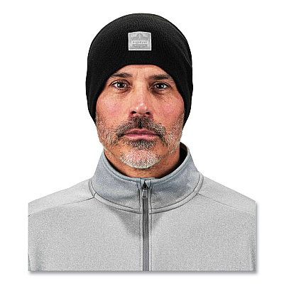 ergodyne N-Ferno 6812 Rib Knit Beanie, One Size Fits Most, Black (EGO16812)